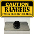 Caution Rangers Novelty Metal Hat Pin