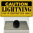 Caution Lightning Novelty Metal Hat Pin