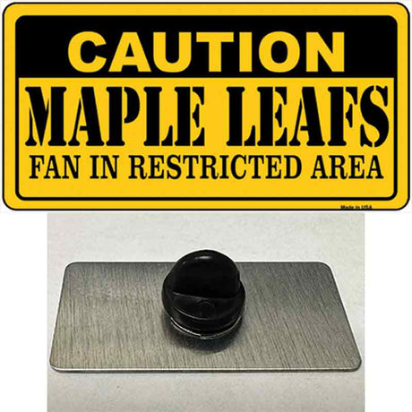 Caution Maple Leafs Novelty Metal Hat Pin