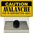 Caution Avalanche Novelty Metal Hat Pin