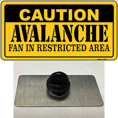 Caution Avalanche Novelty Metal Hat Pin