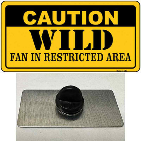 Caution Wild Novelty Metal Hat Pin