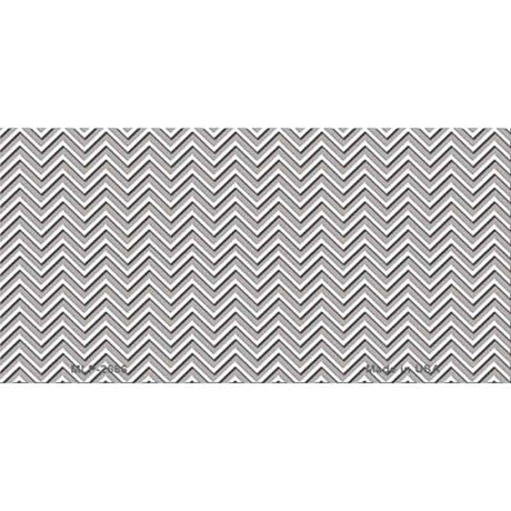 Grey White Chevron Novelty Metal Hat Pin