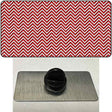 Red White Chevron Novelty Metal Hat Pin