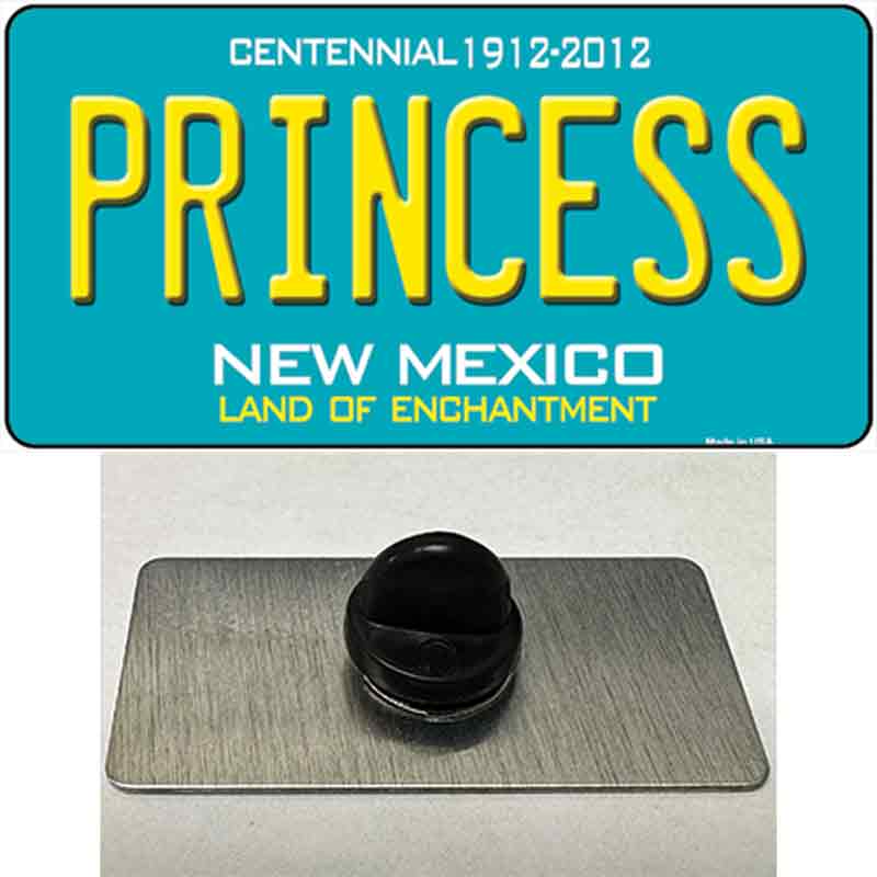 Princess New Mexico Teal Novelty Metal Hat Pin