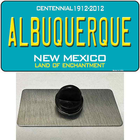 Albuquerque New Mexico Teal Novelty Metal Hat Pin