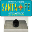 Santa Fe New Mexico Teal Novelty Metal Hat Pin