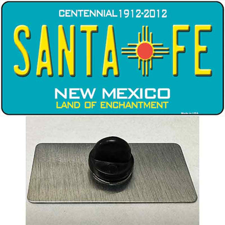 Santa Fe New Mexico Teal Novelty Metal Hat Pin