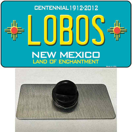 Lobos New Mexico Teal Novelty Metal Hat Pin