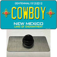 Cowboy New Mexico Teal Novelty Metal Hat Pin