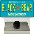 Black Bear New Mexico Teal Novelty Metal Hat Pin