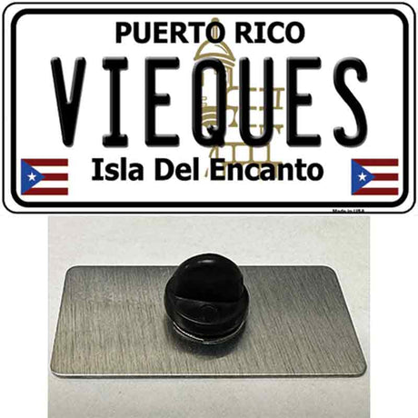 Vieques Puerto Rico Novelty Metal Hat Pin