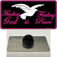 Finding God Finding Peace Black Novelty Metal Hat Pin