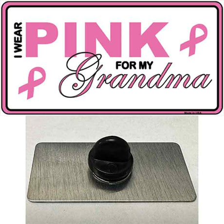 Pink For Grandma Novelty Metal Hat Pin