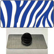 Blue White Zebra Novelty Metal Hat Pin