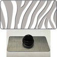 Grey White Zebra Novelty Metal Hat Pin