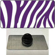 Purple White Zebra Novelty Metal Hat Pin