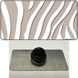 Tan White Zebra Novelty Metal Hat Pin