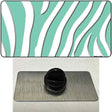 Mint White Zebra Novelty Metal Hat Pin