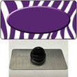 Purple White Zebra Purple Center Oval Novelty Metal Hat Pin