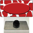 Red White Giraffe Red Center Oval Novelty Metal Hat Pin