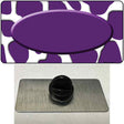 Purple White Giraffe Purple Center Oval Novelty Metal Hat Pin