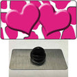 Pink White Giraffe Pink Centered Hearts Novelty Metal Hat Pin