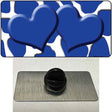 Blue White Giraffe Blue Centered Hearts Novelty Metal Hat Pin