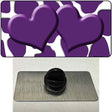 Purple White Giraffe Purple Centered Hearts Novelty Metal Hat Pin