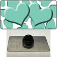 Mint White Giraffe Mint Centered Hearts Novelty Metal Hat Pin