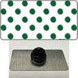 Green White Polka Dot Novelty Metal Hat Pin