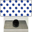 Blue White Polka Dot Novelty Metal Hat Pin