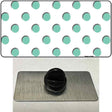 Mint White Polka Dot Novelty Metal Hat Pin