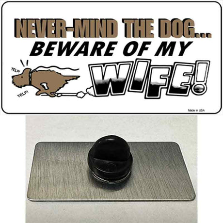 Beware Of My Wife Novelty Metal Hat Pin