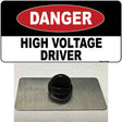 Danger High Voltage Driver Novelty Metal Hat Pin