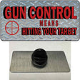 Gun Control Novelty Metal Hat Pin