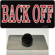 Back Off Black Novelty Metal Hat Pin