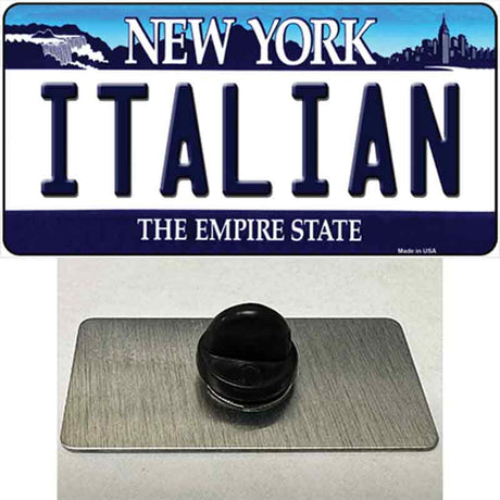 Italian New York Novelty Metal Hat Pin