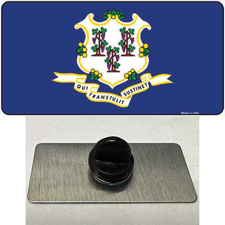 Connecticut State Flag Novelty Metal Hat Pin