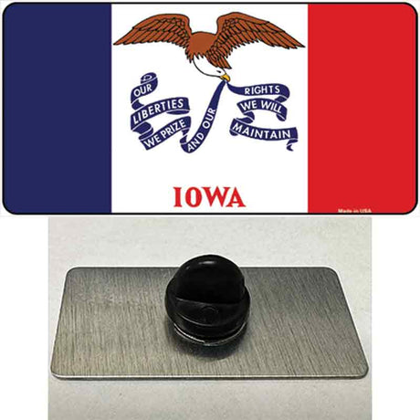 Iowa State Flag Novelty Metal Hat Pin