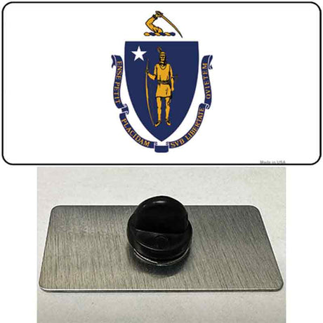 Massachusetts State Flag Novelty Metal Hat Pin