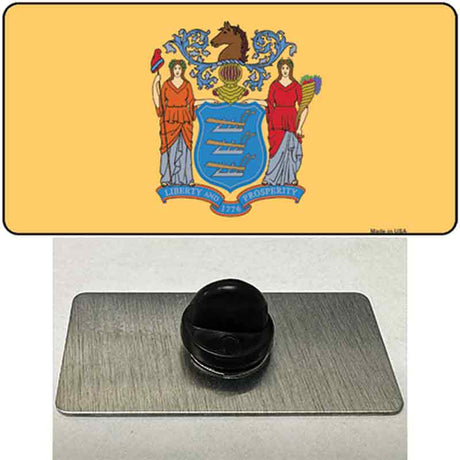 New Jersey State Flag Novelty Metal Hat Pin