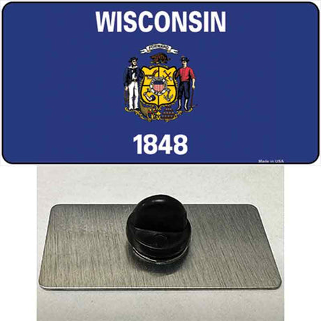 Wisconsin State Flag Novelty Metal Hat Pin