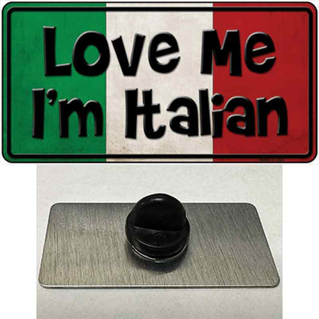 Love Me Im Italian Novelty Metal Hat Pin