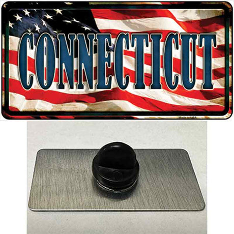 Connecticut USA Novelty Metal Hat Pin