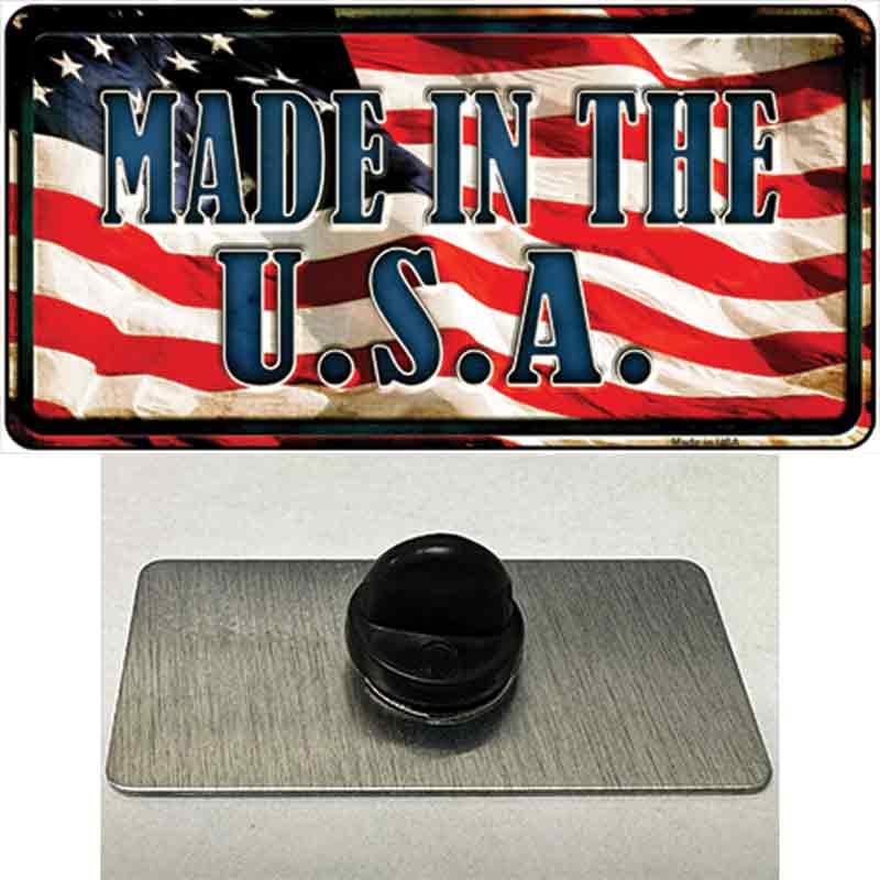 Made In The USA Flag Novelty Metal Hat Pin