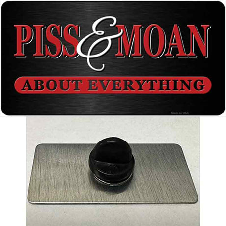 Piss & Moan Novelty Metal Hat Pin