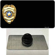 Police Badge Offset Novelty Metal Hat Pin