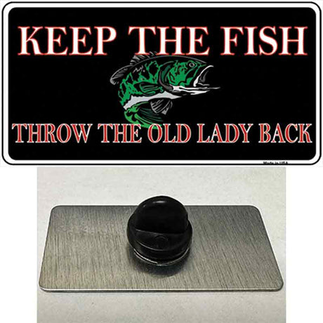 Keep the Fish Novelty Metal Hat Pin