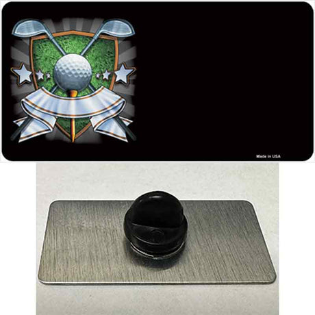 Golf Banner Offset Novelty Metal Hat Pin